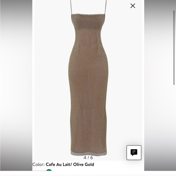 NWT House of CB Alondra Beaded dress size M cafe au lait birthday new year eve - Picture 3 of 5